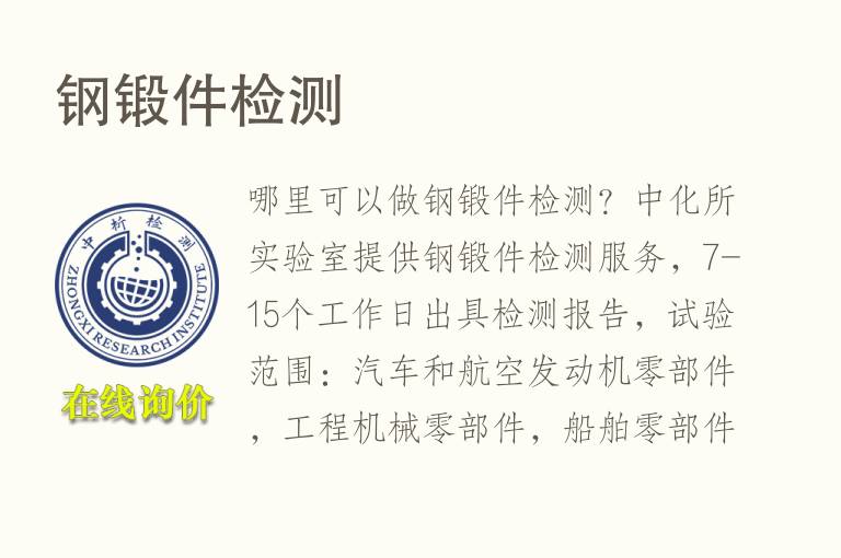 钢<font color='red'>锻件</font>检测