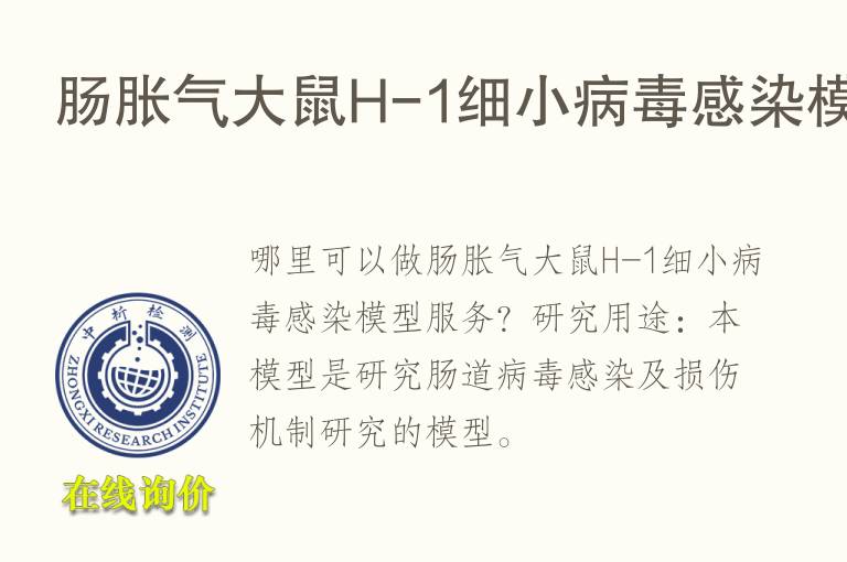 肠胀<font color='red'>气</font>大鼠H-1细小病毒感染模型